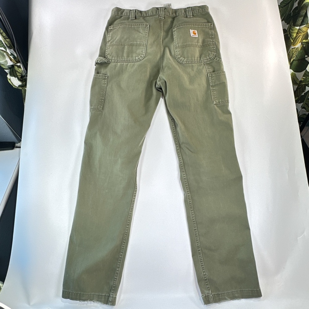 Carhartt Olive Green Relaxed Fit Pants - Picture 4 of 14